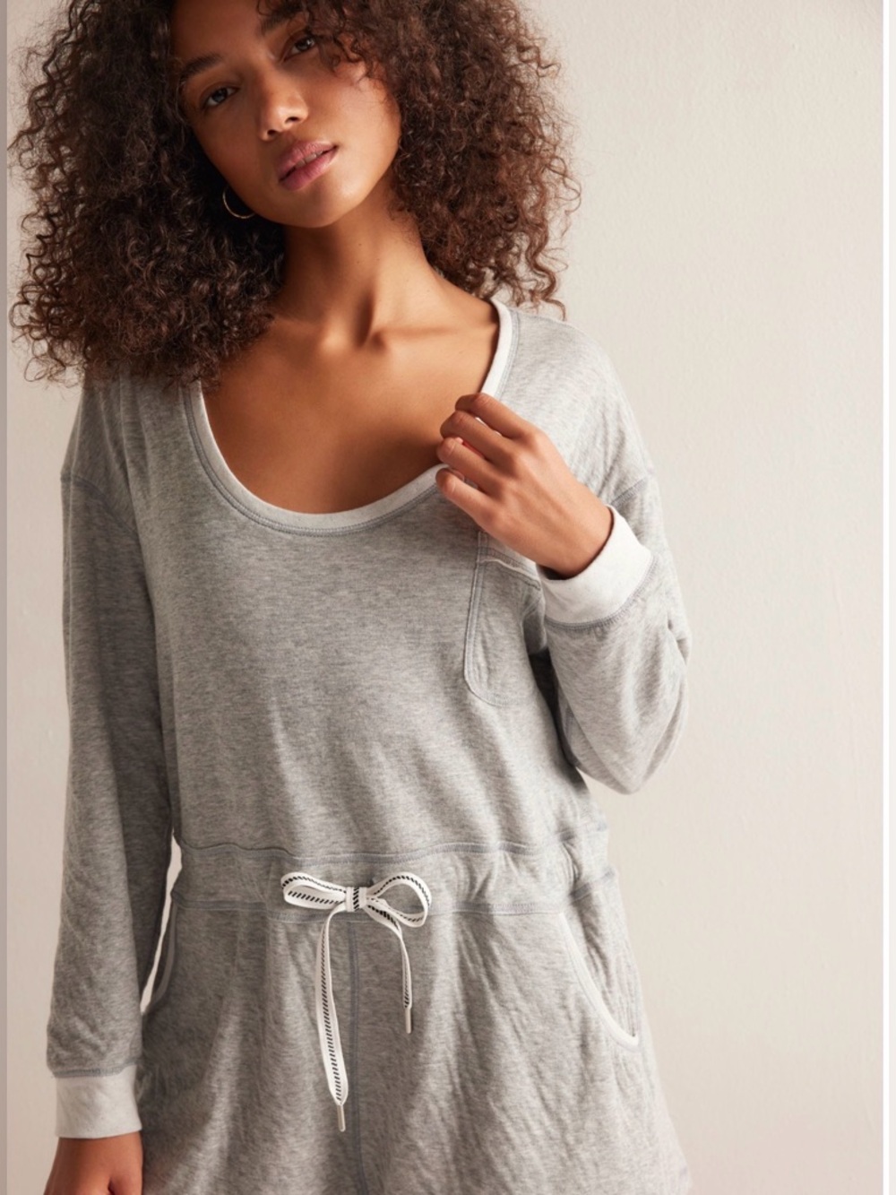 NWT Free People Wait a Minute Short Romper in color Heather Gray size XS